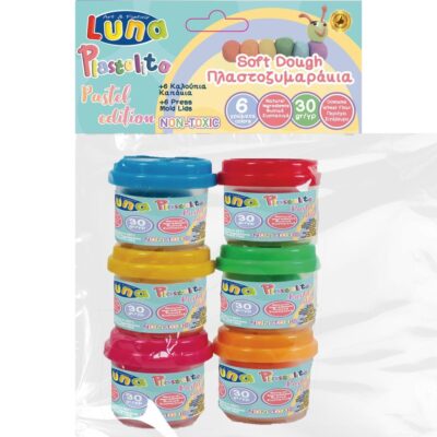 ΠΛΑΣΤΟΖΥΜΑΡΑΚΙ PASTEL 30gr χ 6 ΧΡΩΜΑΤΑ LUNA