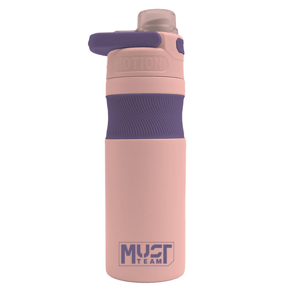 Θερμός Ανοξείδωτο Must Team Ροζ Απαλό - Μωβ 500 ml με χερούλι στο στόμιο