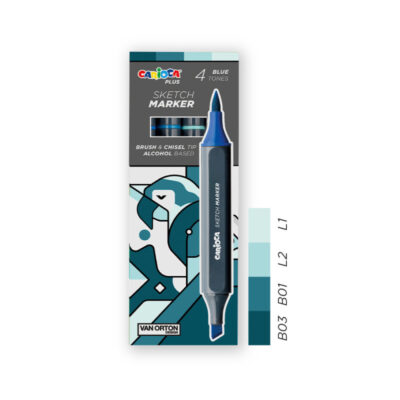 ΜΑΡΚΑΔΟΡΟΙ CARIOCA PLUS SKETCH/4 BLUE TONES 45246/02