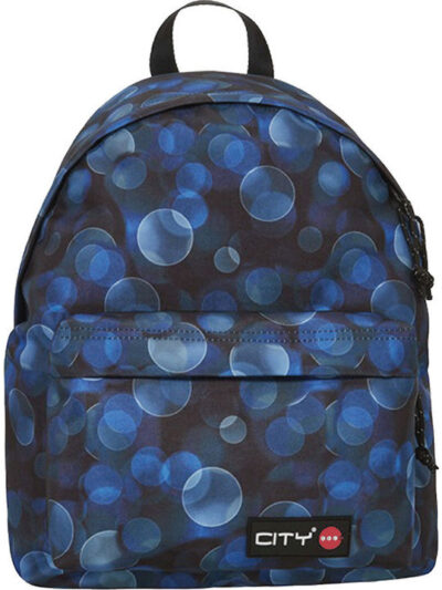 Lyc Sac City The Drop Bubbles Σχολική Τσάντα Πλάτης Γυμνασίου - Λυκείου Μπλε 24lt 30 x 15 x 41εκ